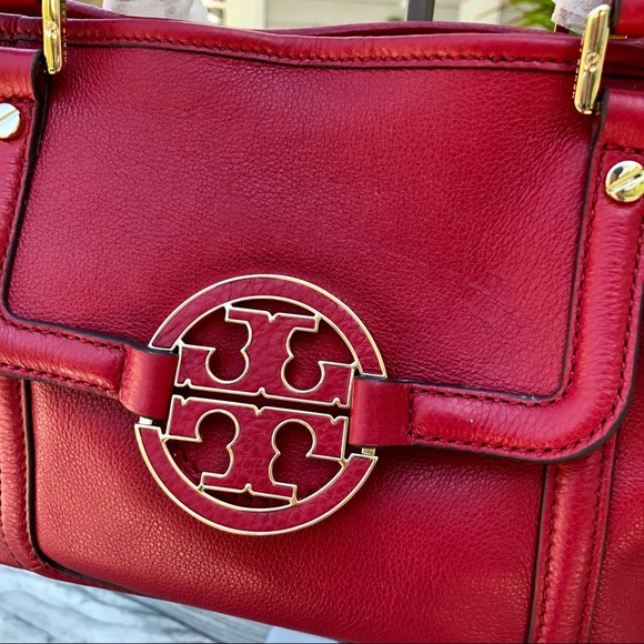 Tory Burch Amanda Mini Satchel in Auburn NWT - Picture 6 of 13
